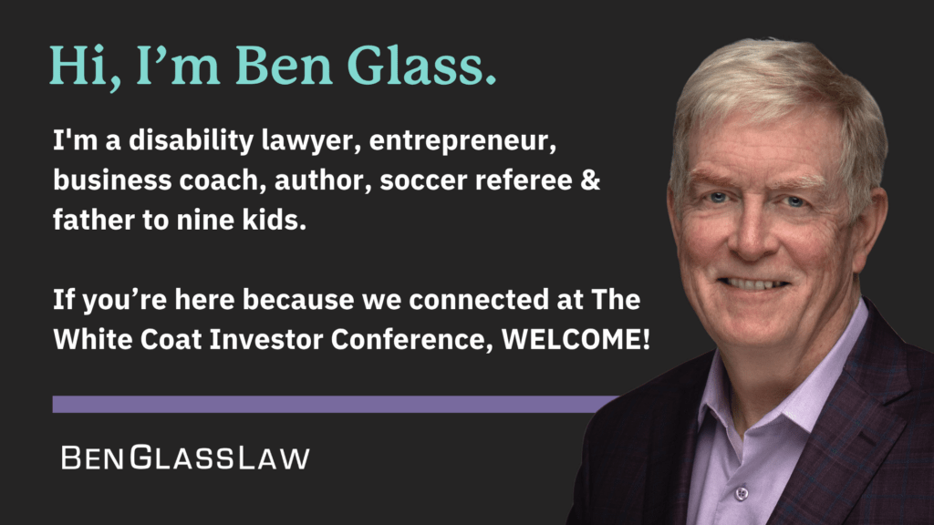Ben Glass White Coat Investor Conference flyer