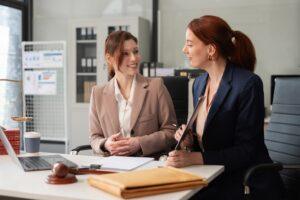 An attorney meets with her client and explains what does a personal injury lawyer do.
